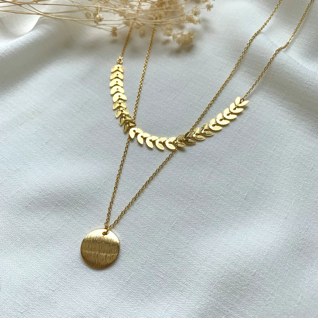 Collier double NINA ROSE - Lynéör Bijoux