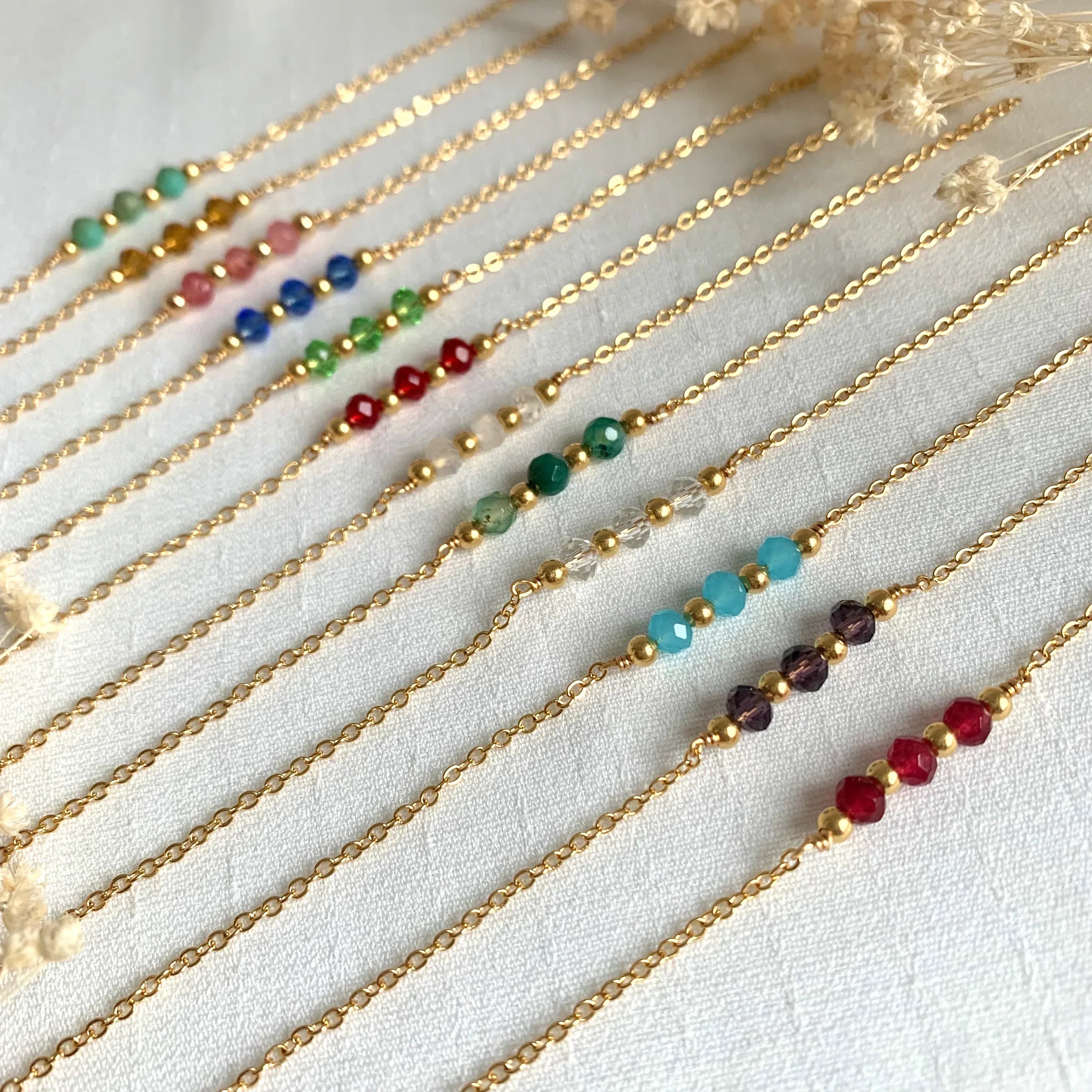 Bracelet LISE - pierres de naissance - Lynéör Bijoux