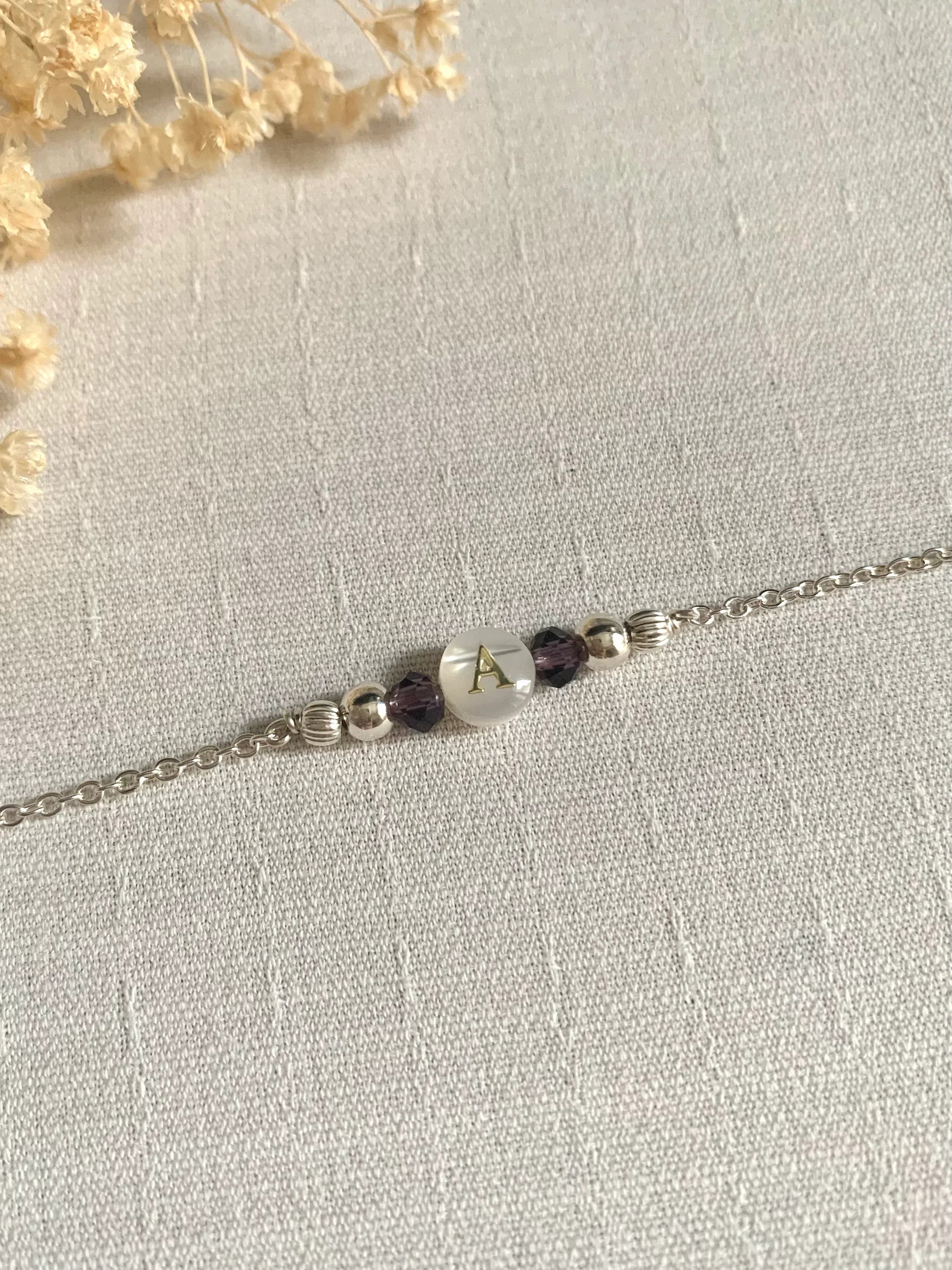 Bracelet GIULIA avec pierre de naissance - Lynéör Bijoux