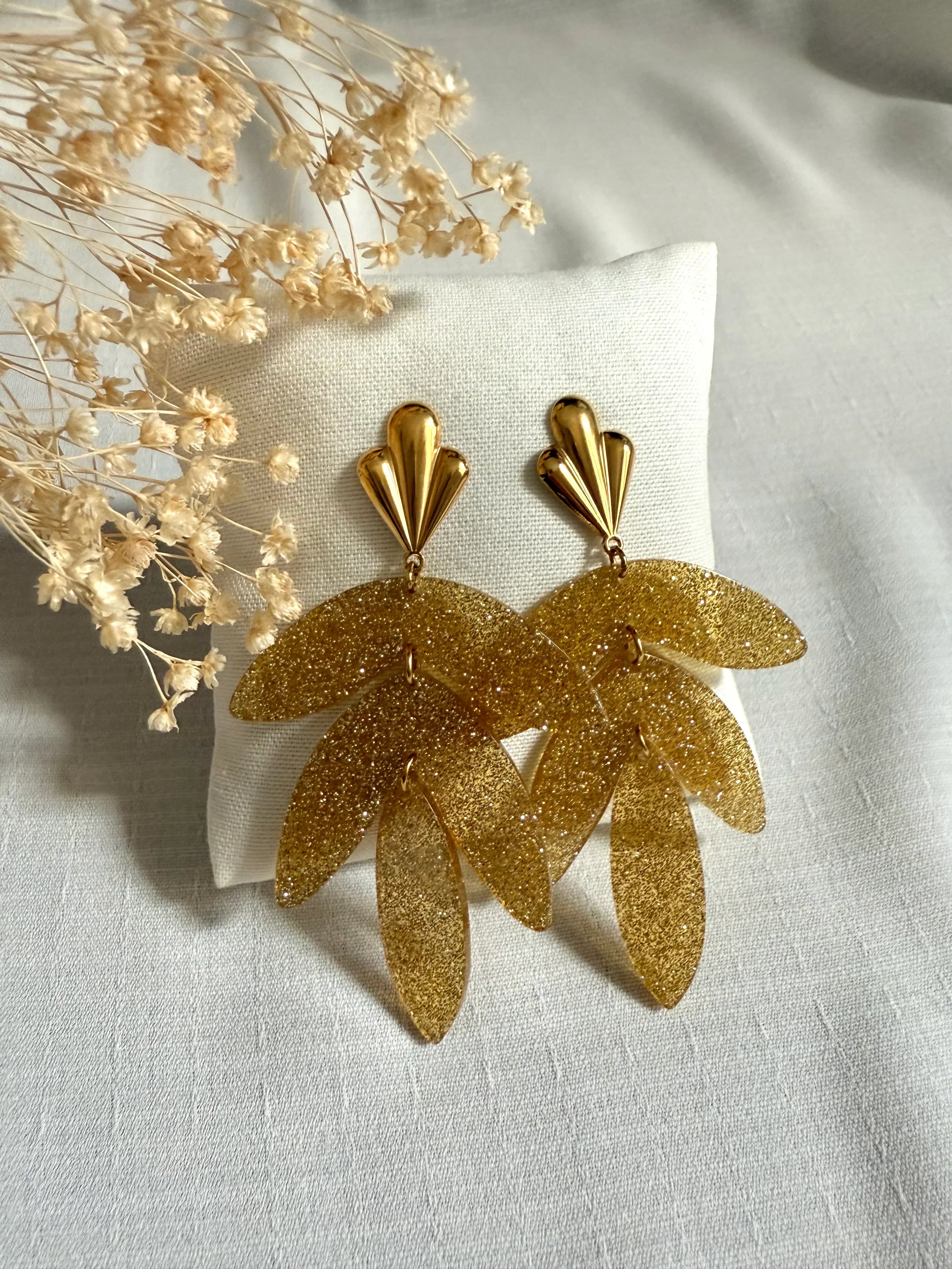 Boucles d'oreilles LINA (Doré) - Lynéör Bijoux