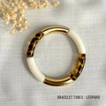 Bracelet Jonc Tubes AMELIA - Léopard - Lynéör Bijoux