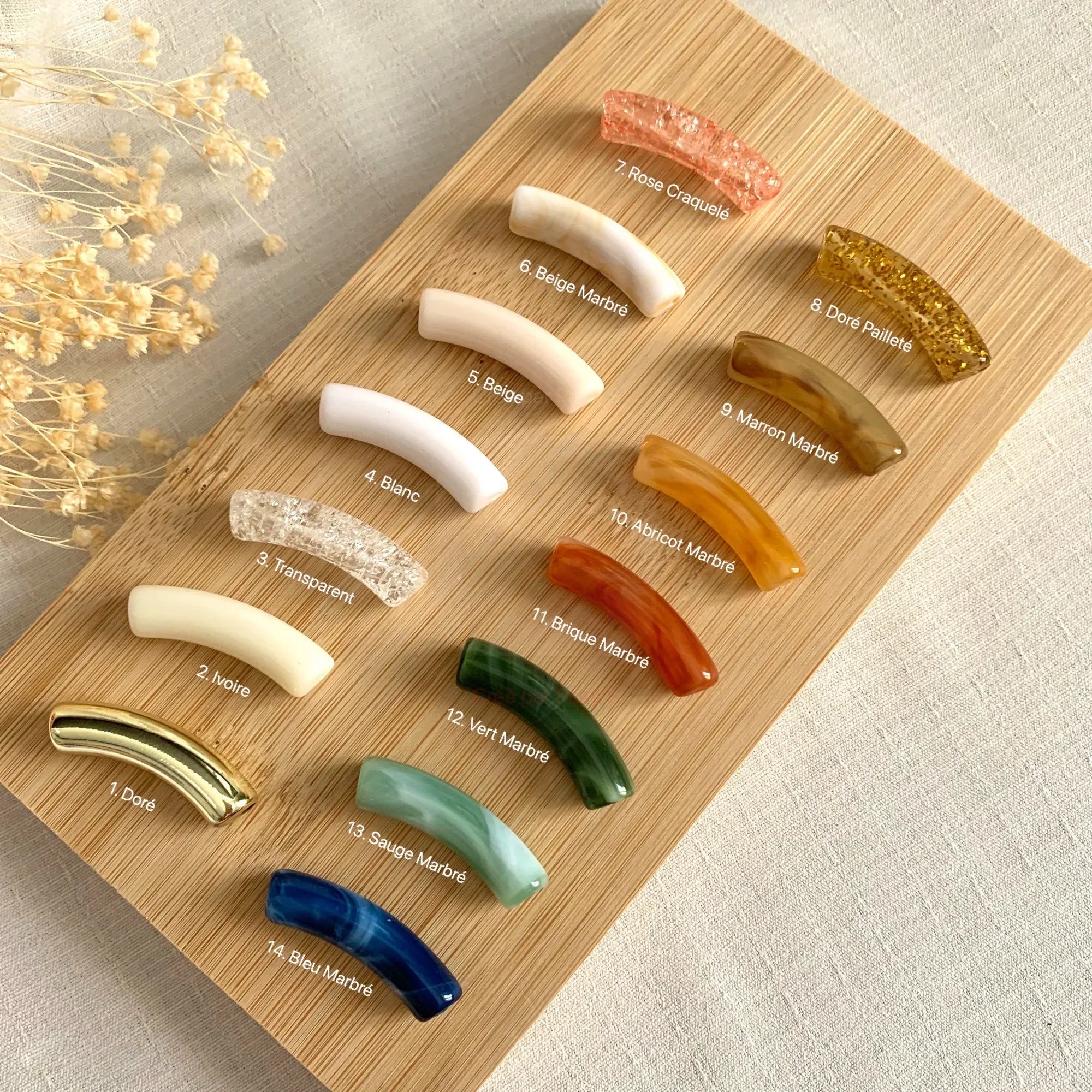 Bracelet Jonc Tubes AMELIA - Collection Rose/Corail - Lynéör Bijoux