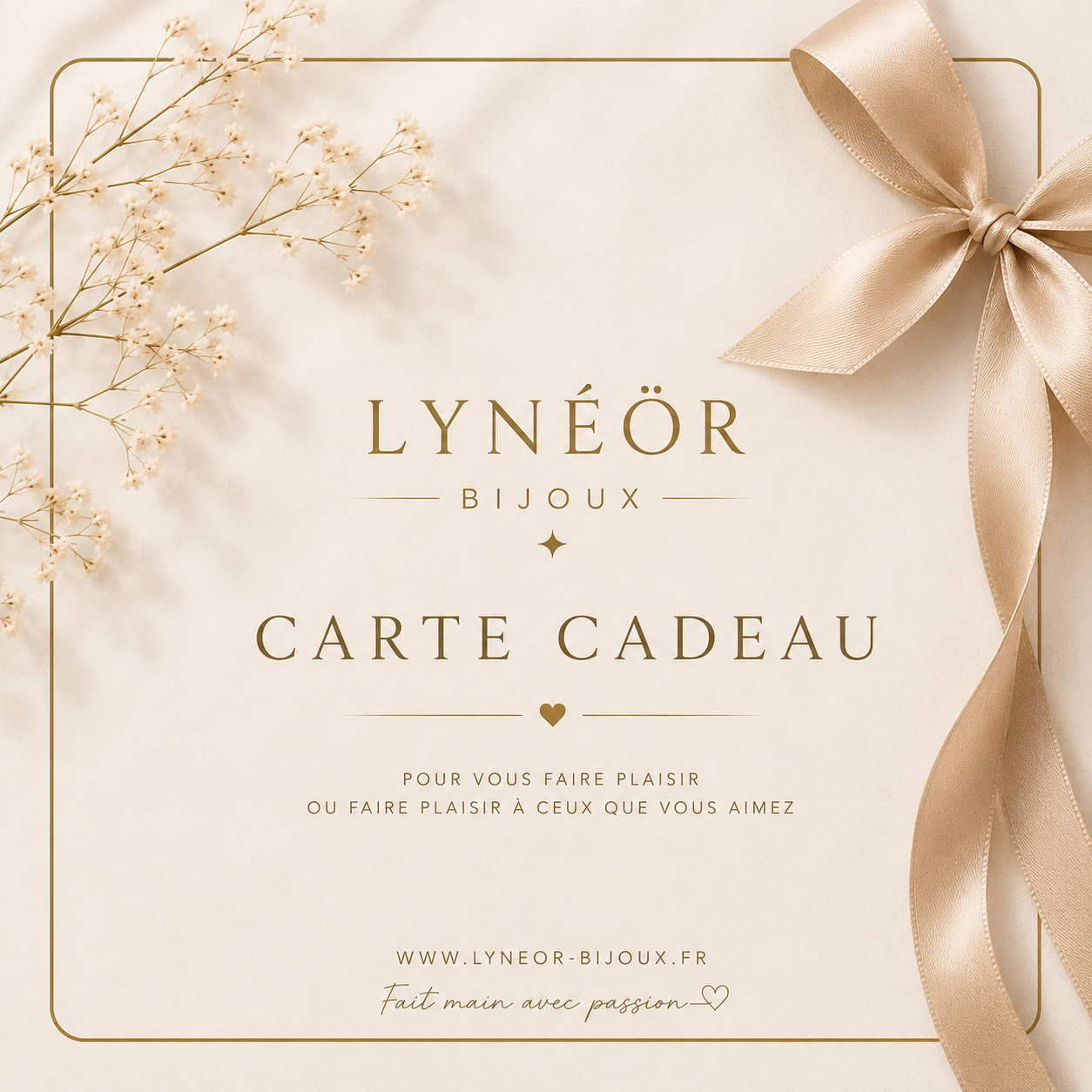 Carte cadeau Lynéör Bijoux