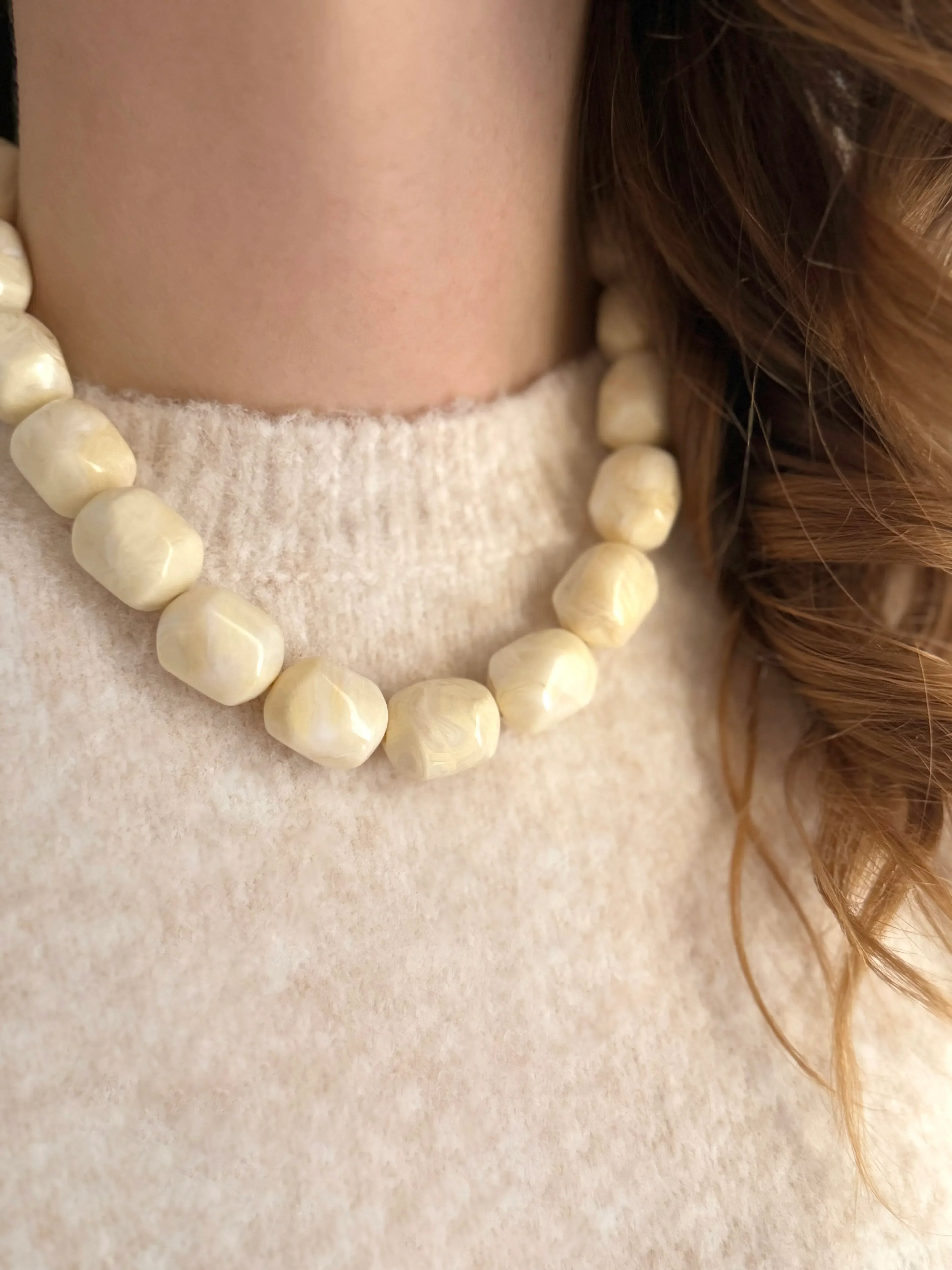 Collier grosses perles MADDY - Lynéör Bijoux