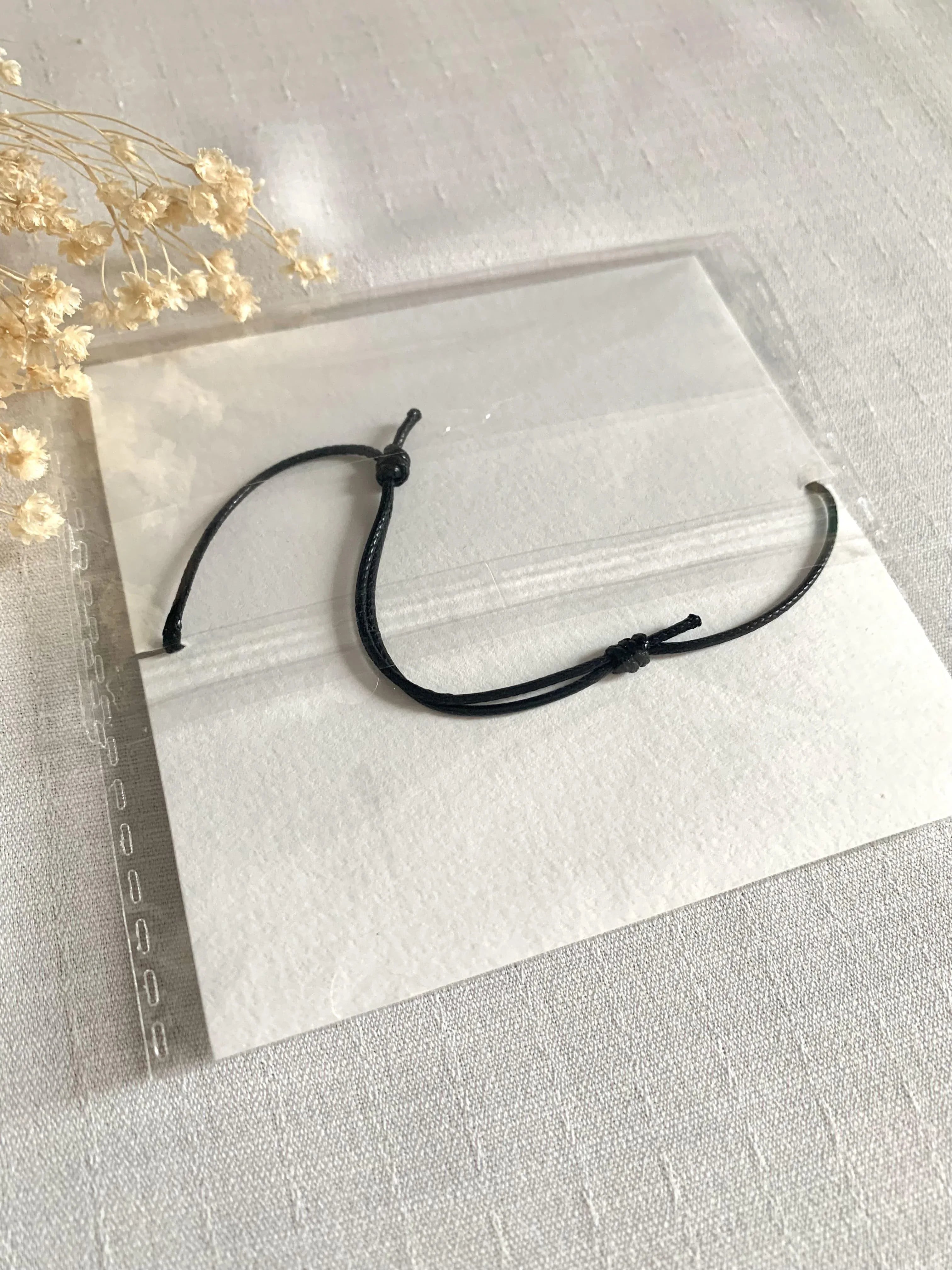 Bracelet Homme Papa / Lettres noires - Lynéör Bijoux