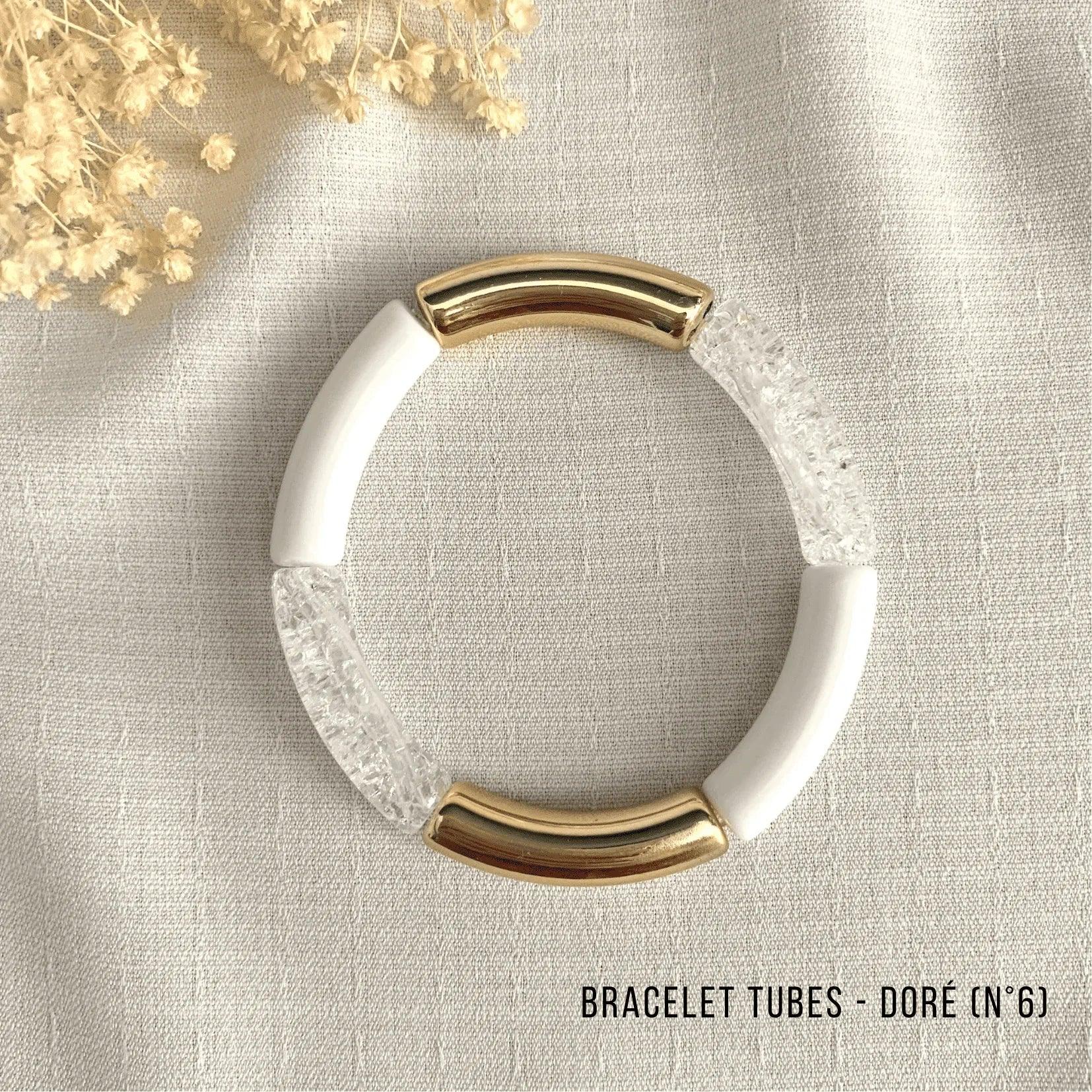 Bracelet Jonc Tubes AMELIA - Collection Doré - Lynéör Bijoux