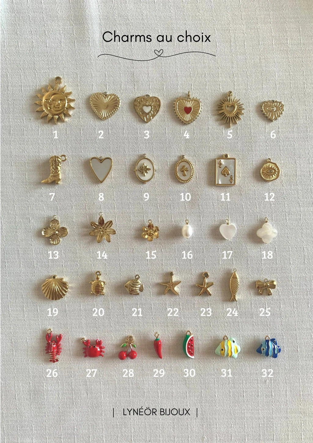 Collier LIVIA - Charms personnalisables - Lynéör Bijoux