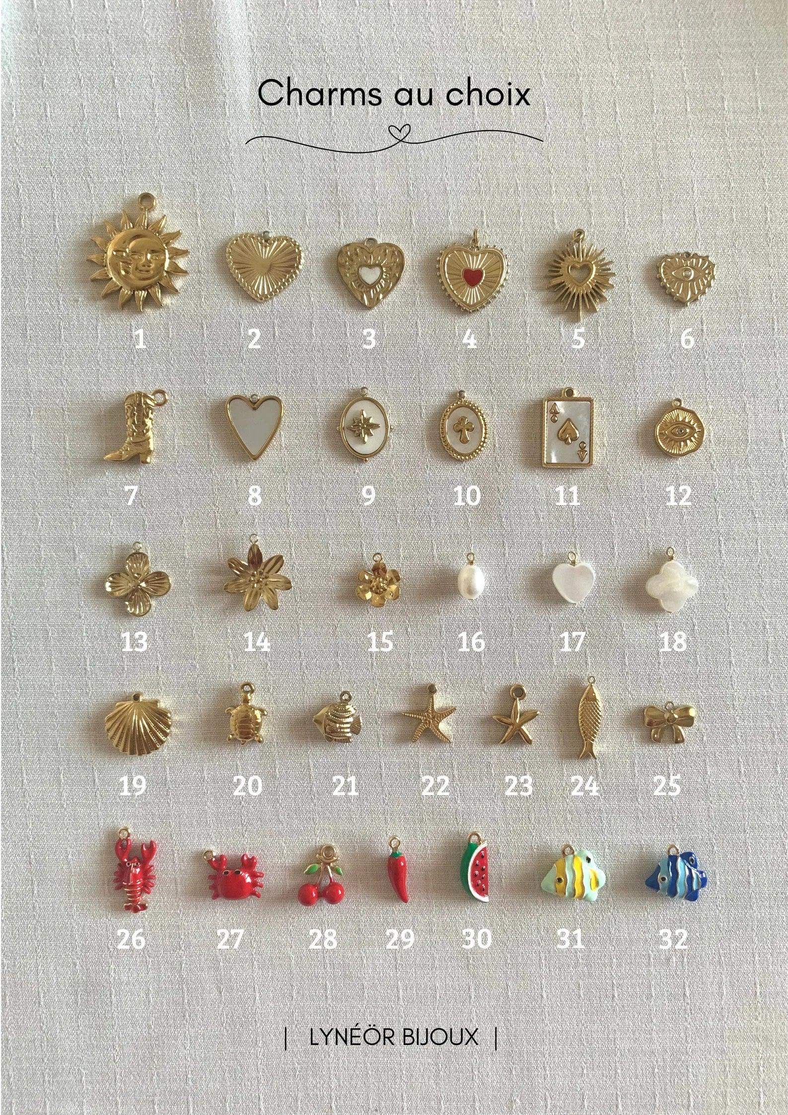 Collier LIVIA - Charms personnalisables - Lynéör Bijoux