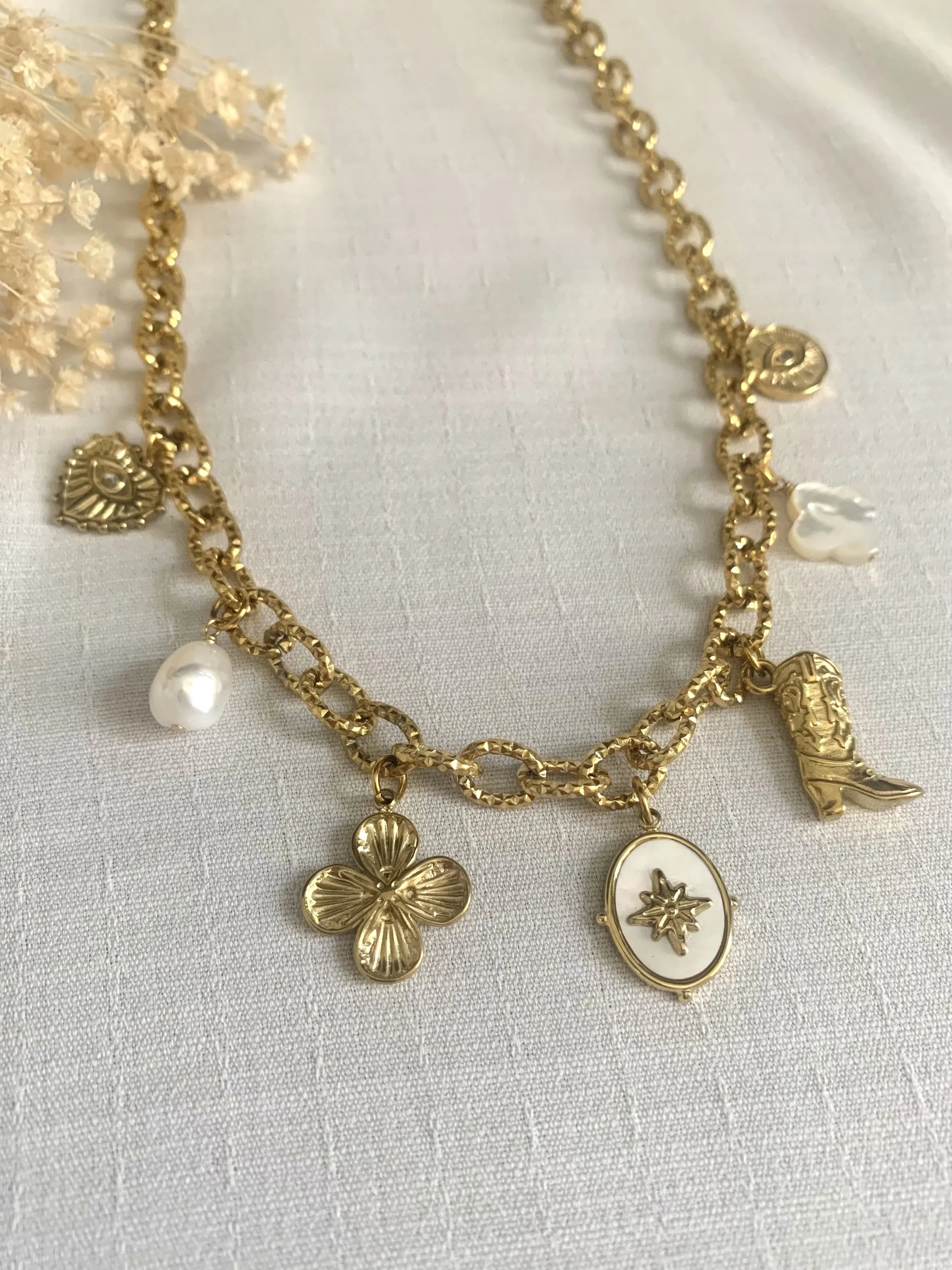 Collier LIVIA - Charms personnalisables - Lynéör Bijoux