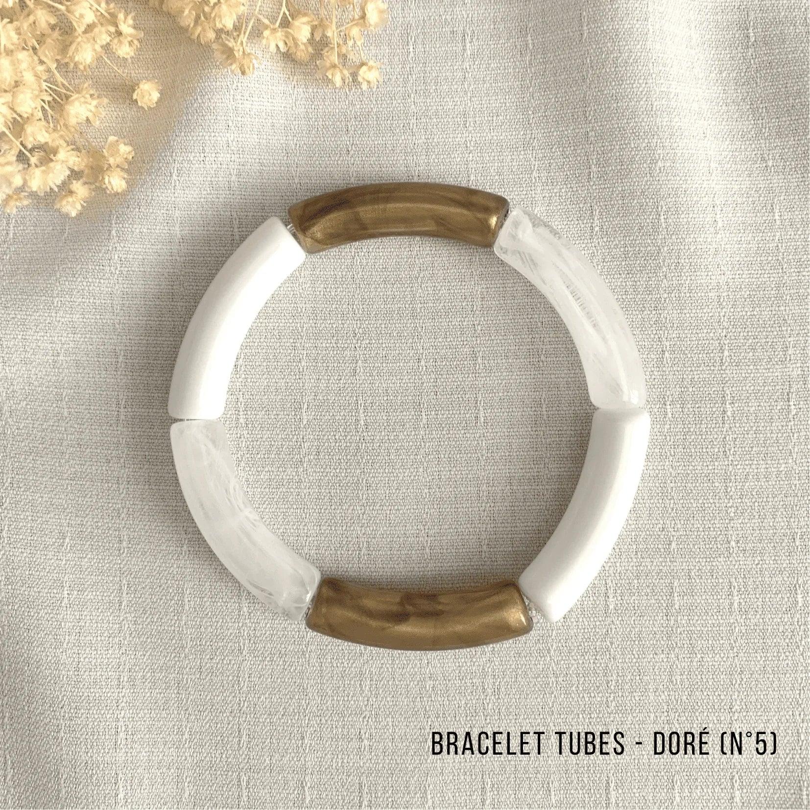 Bracelet Jonc Tubes AMELIA - Collection Doré - Lynéör Bijoux