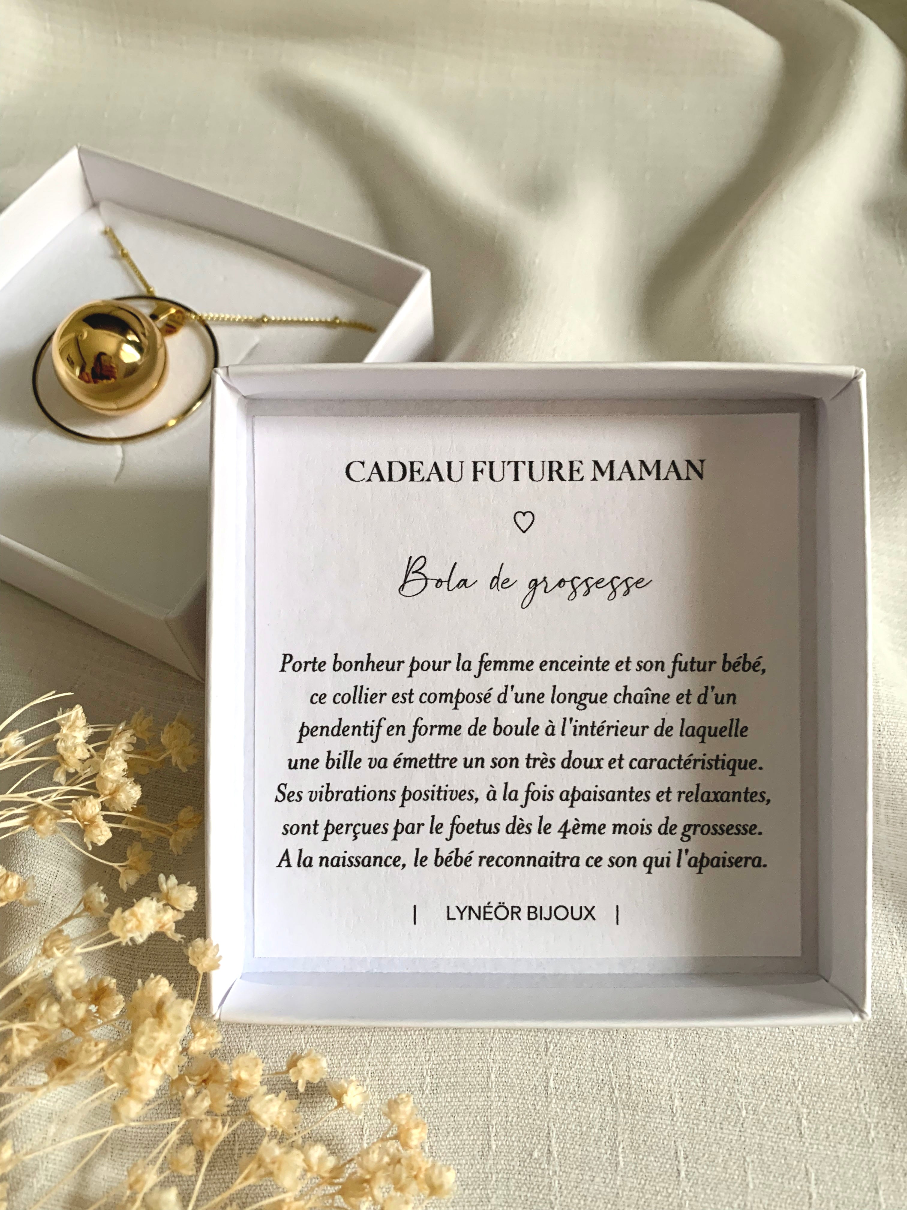 Bola de grossesse argent avec pompon ou perle de nacre