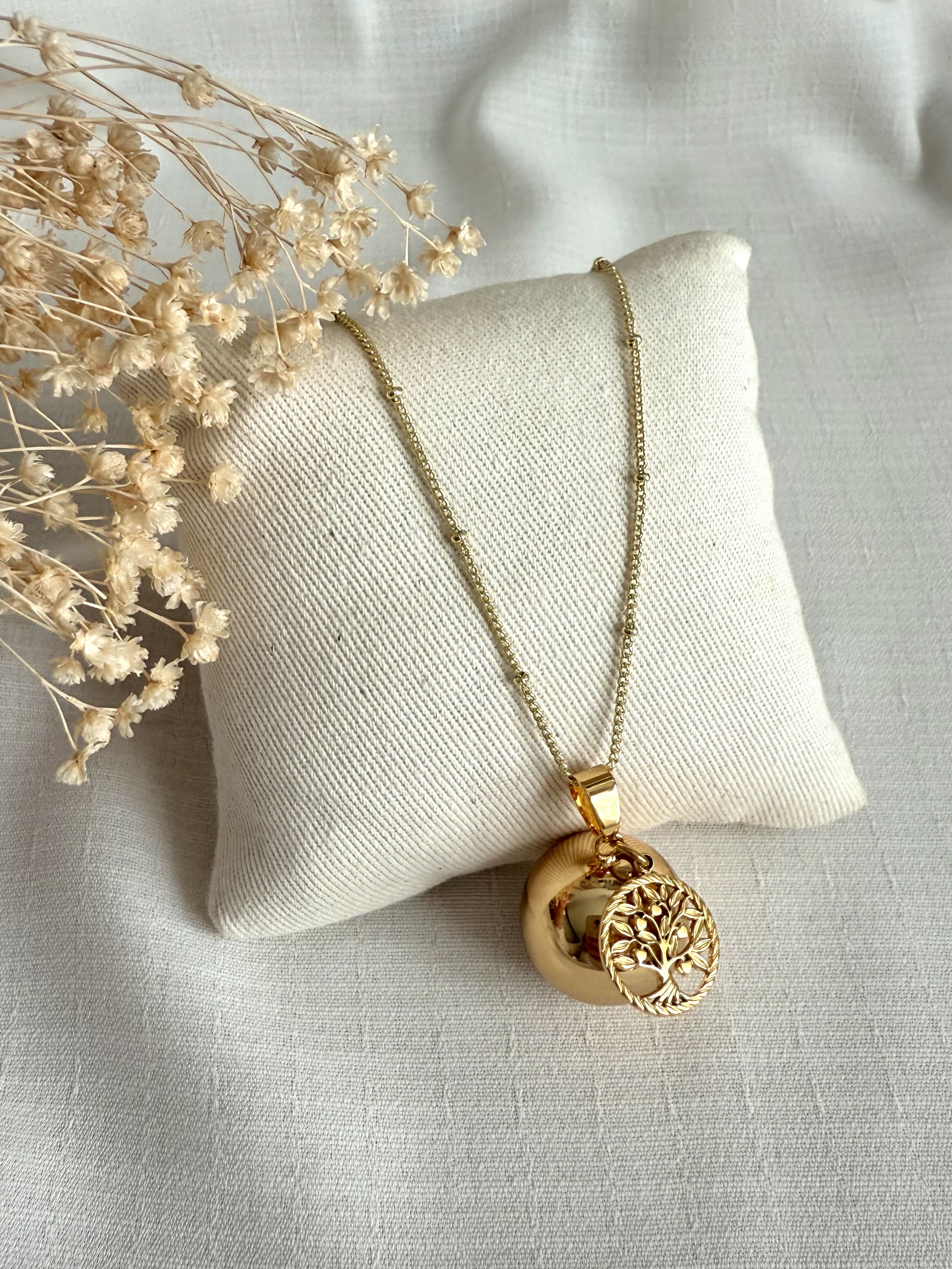 Bola de grossesse doré arbre de vie