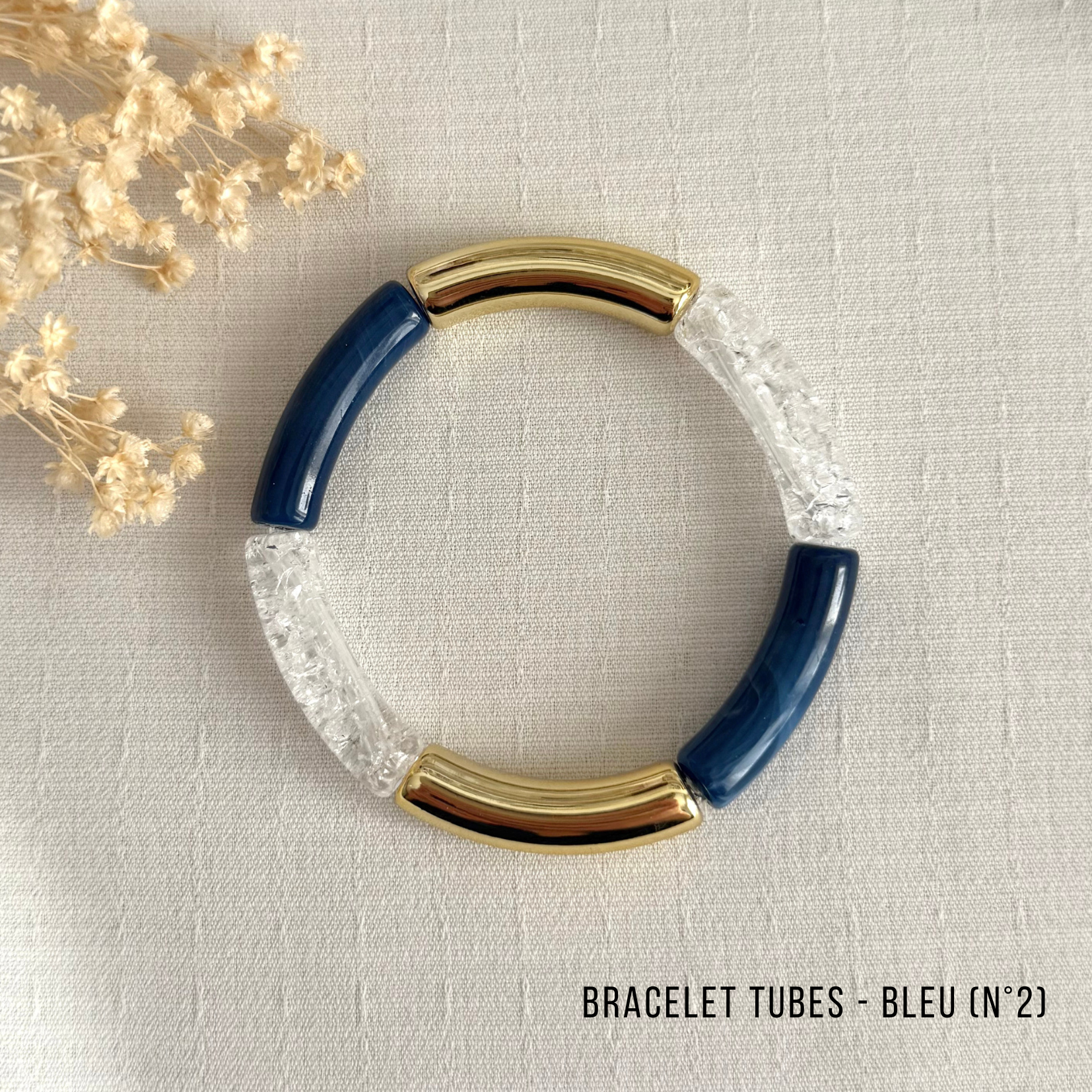Bracelet Jonc Tubes AMELIA - Collection Bleu