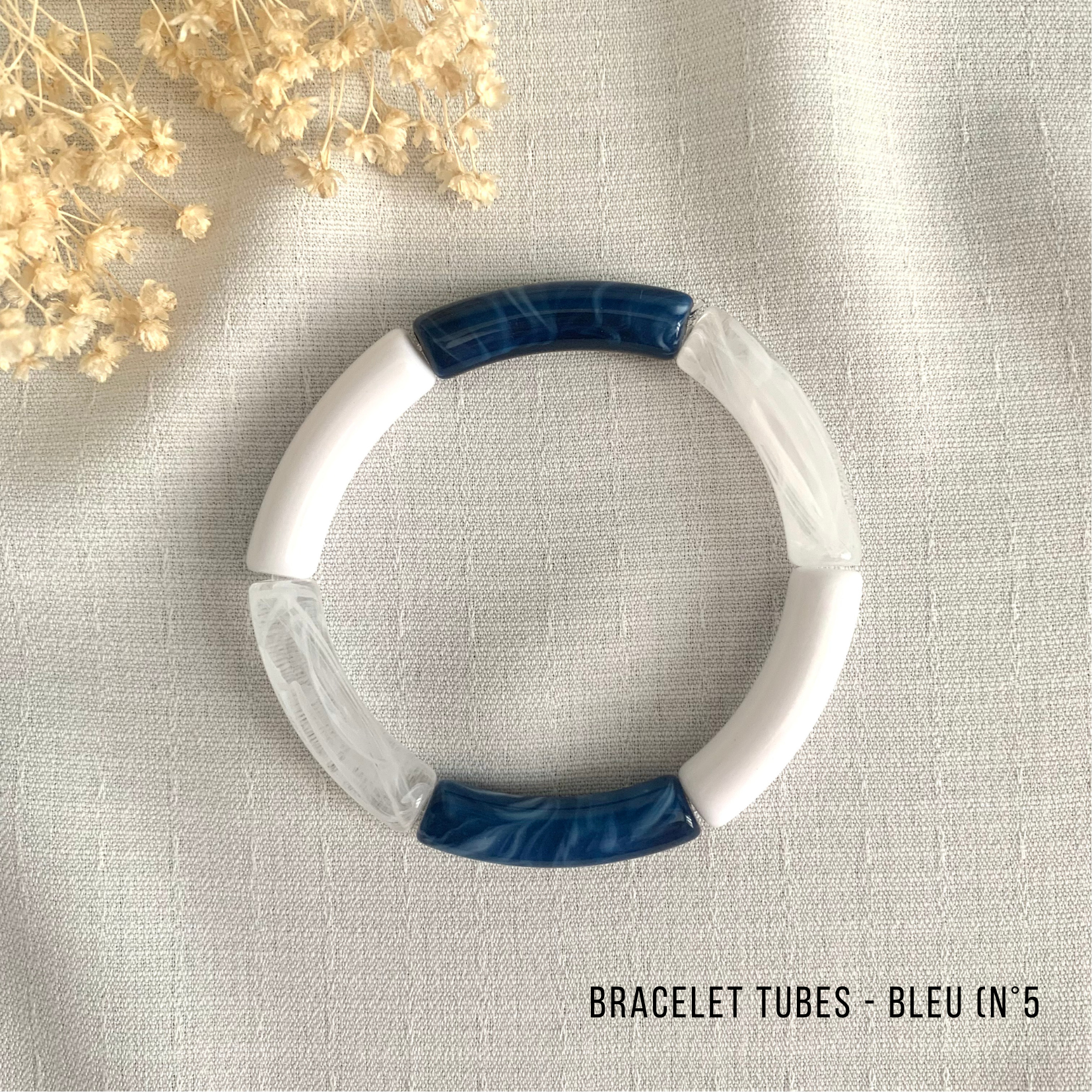 Bracelet Jonc Tubes AMELIA - Collection Bleu