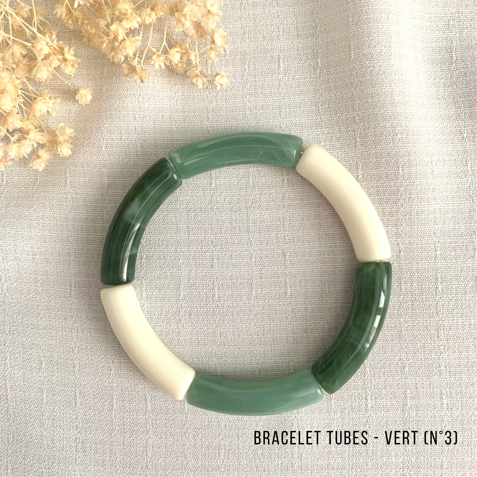 Bracelet Jonc Tubes AMELIA - Collection Vert