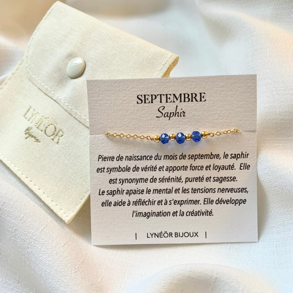 Bracelet LISE - pierres de naissance - Lynéör Bijoux