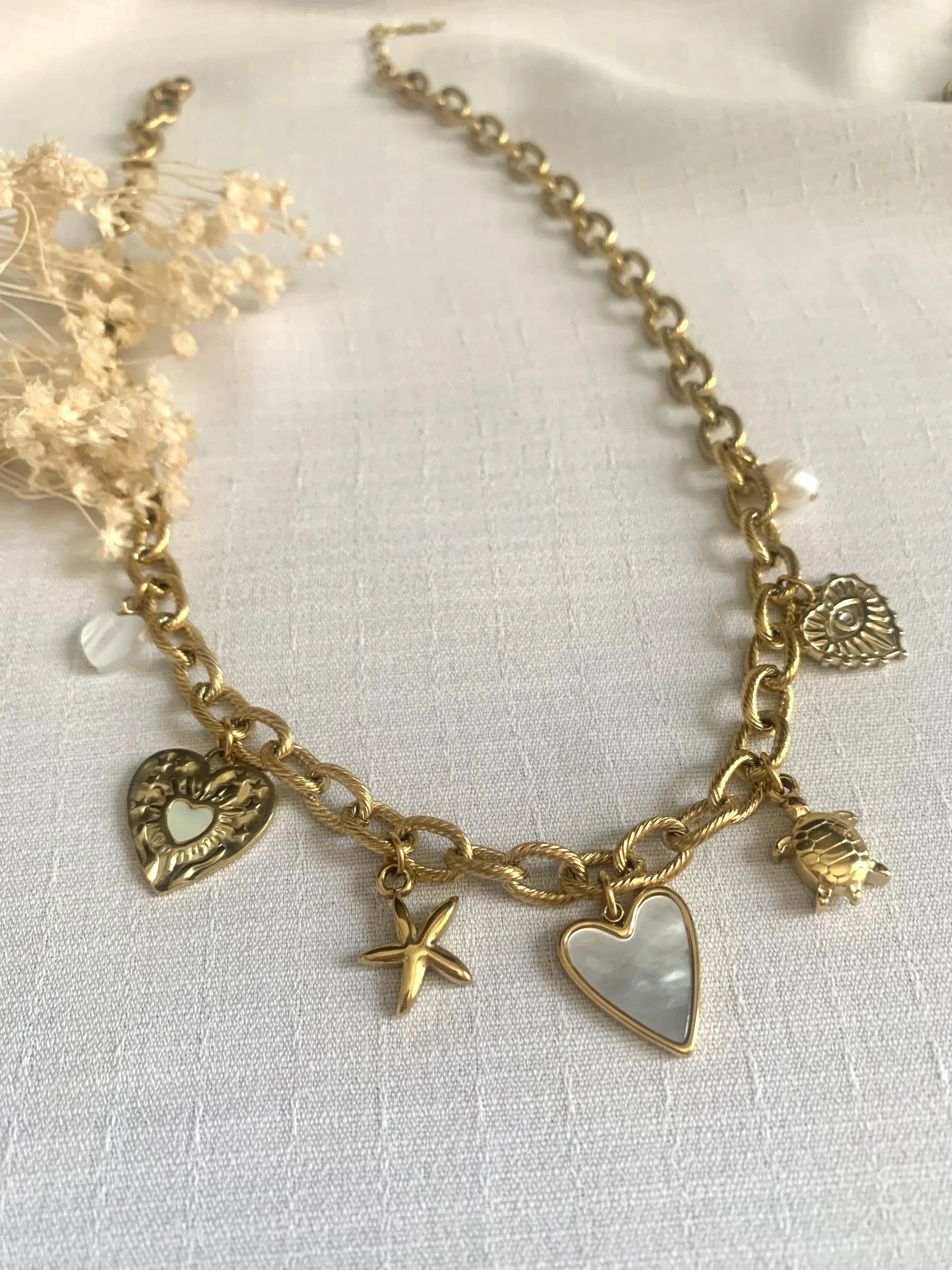 Collier LIVIA - Charms personnalisables - Lynéör Bijoux