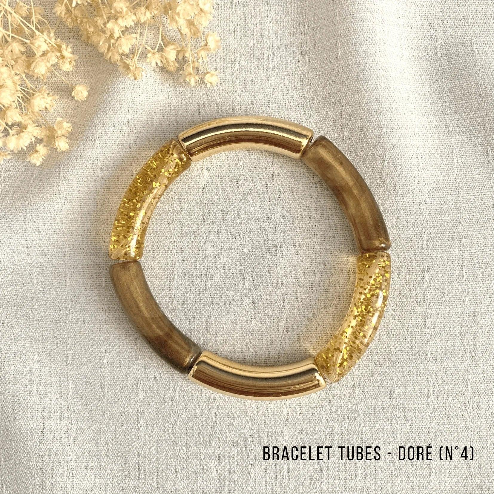 Bracelet Jonc Tubes AMELIA - Collection Doré - Lynéör Bijoux
