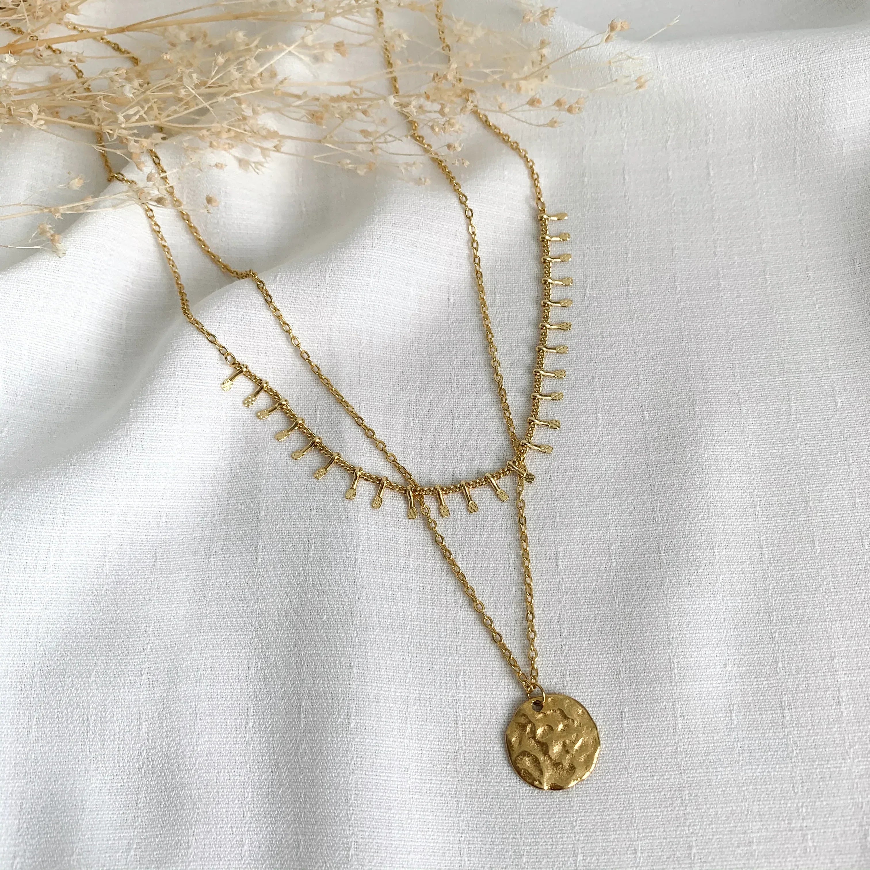 Collier double INES - Lynéör Bijoux