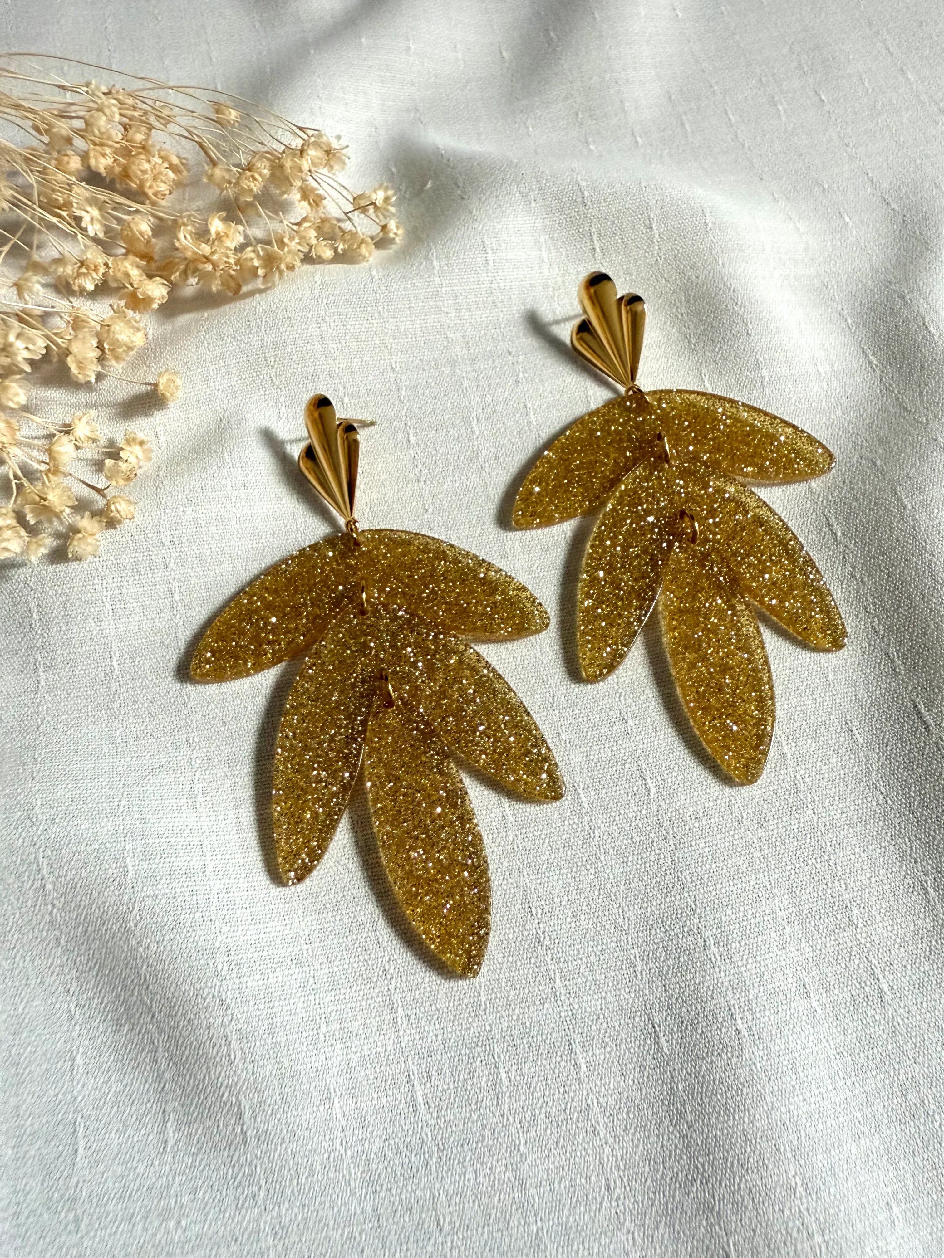 Boucles d'oreilles LINA (Doré) - Lynéör Bijoux