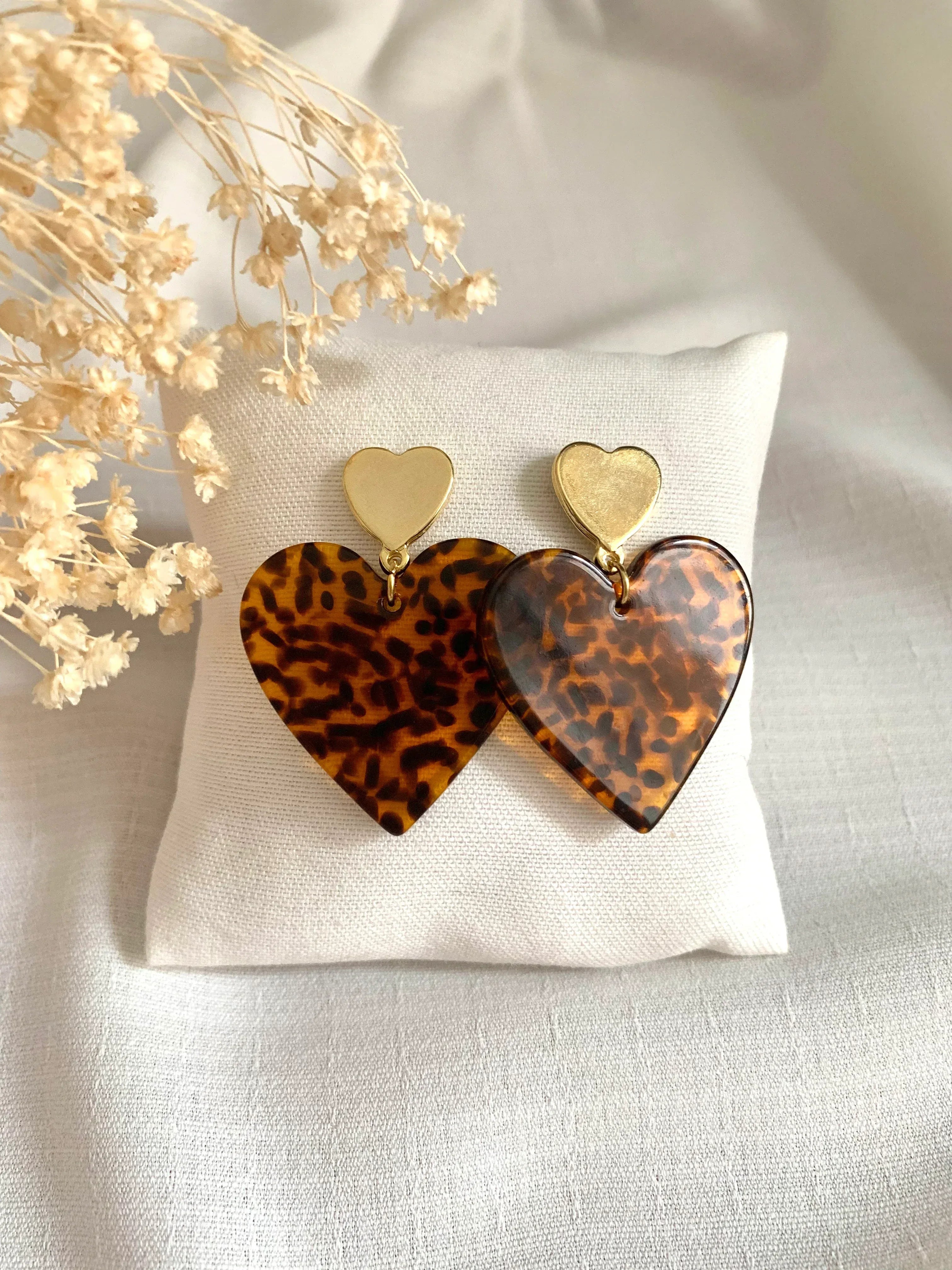 Boucles d'oreilles LARA (Léopard) - Lynéör Bijoux