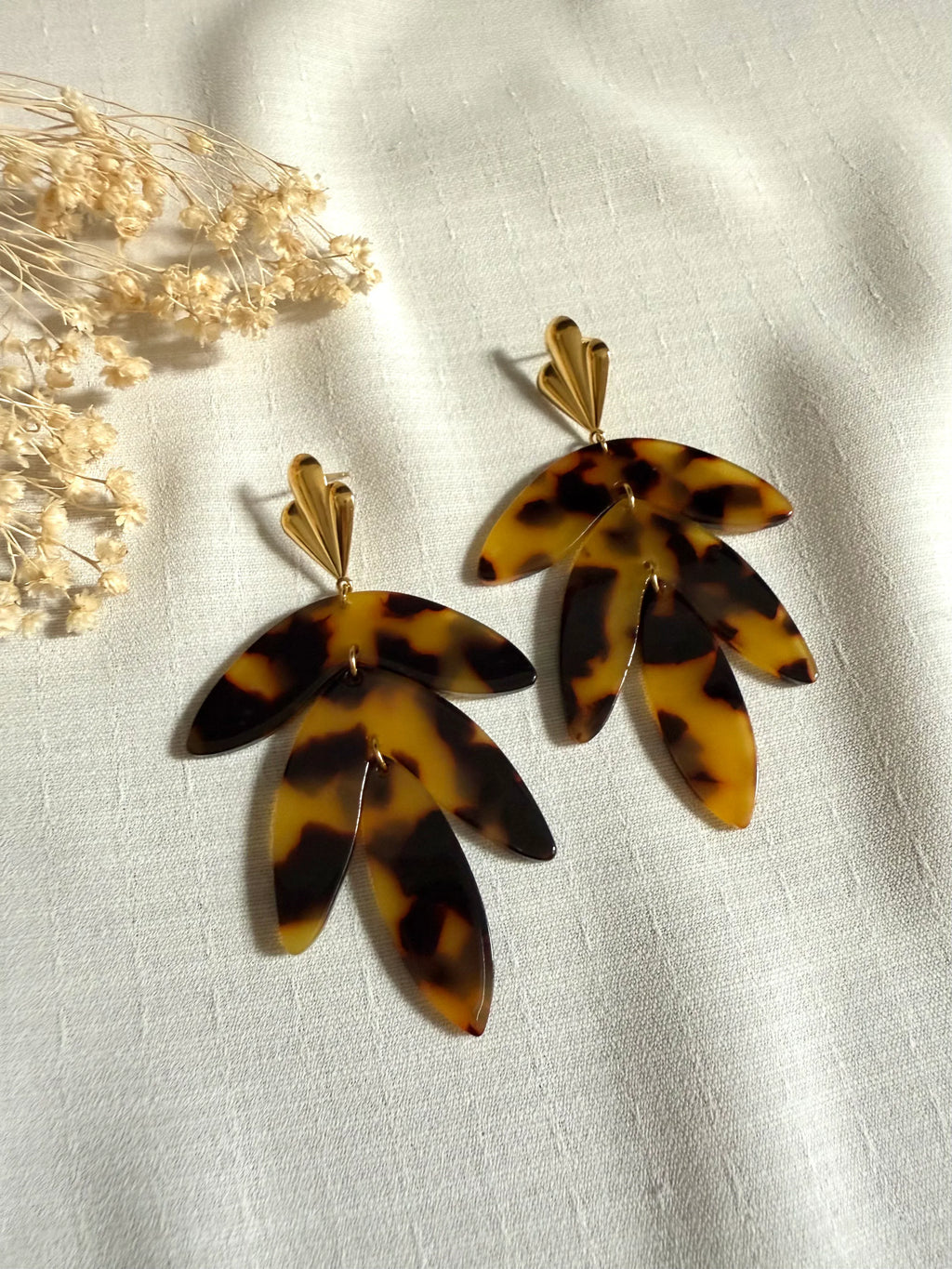 Boucles d'oreilles LINA (Léopard) - Lynéör Bijoux