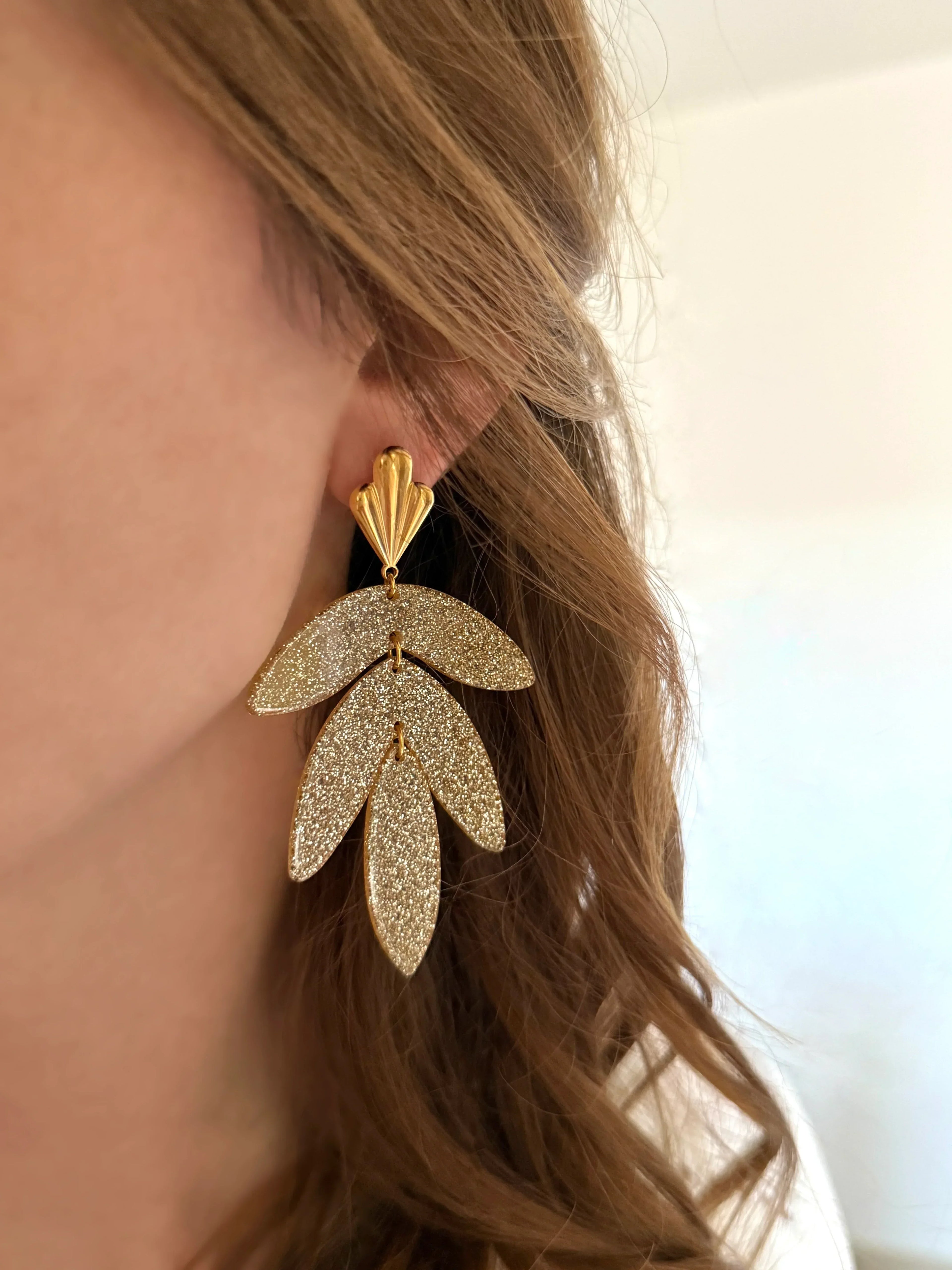 Boucles d'oreilles LINA (Doré) - Lynéör Bijoux