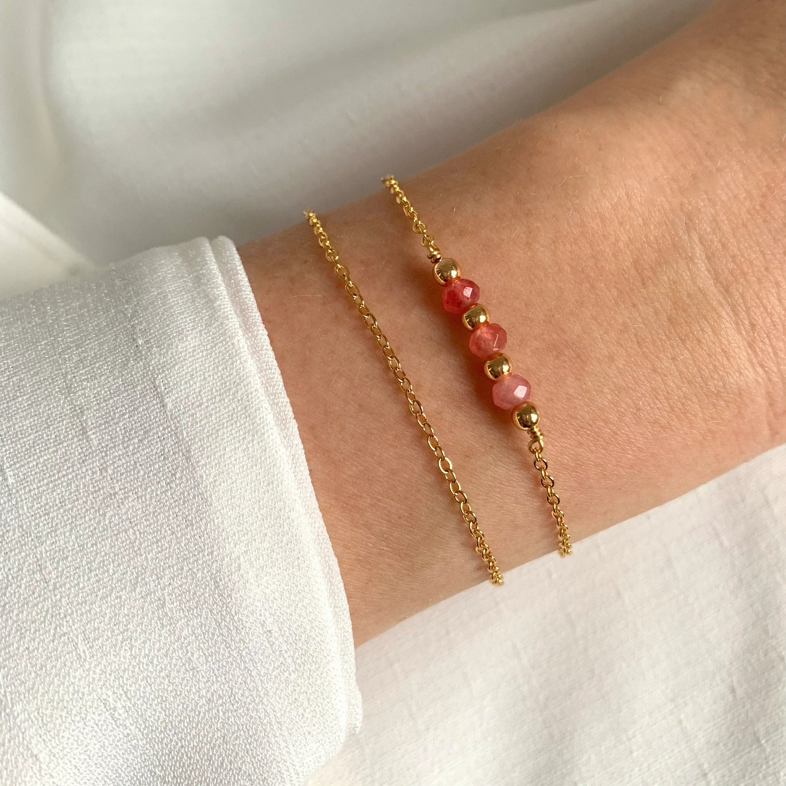 Bracelet LISE - pierres de naissance - Lynéör Bijoux